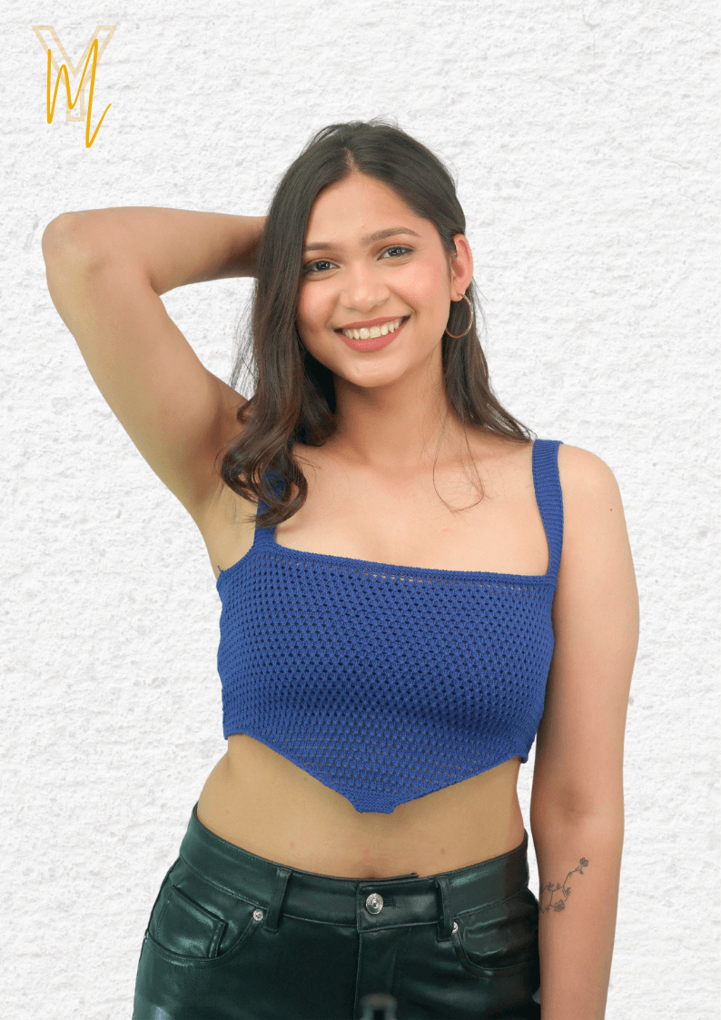 Tank Crop Top Blue - Yellow Molly