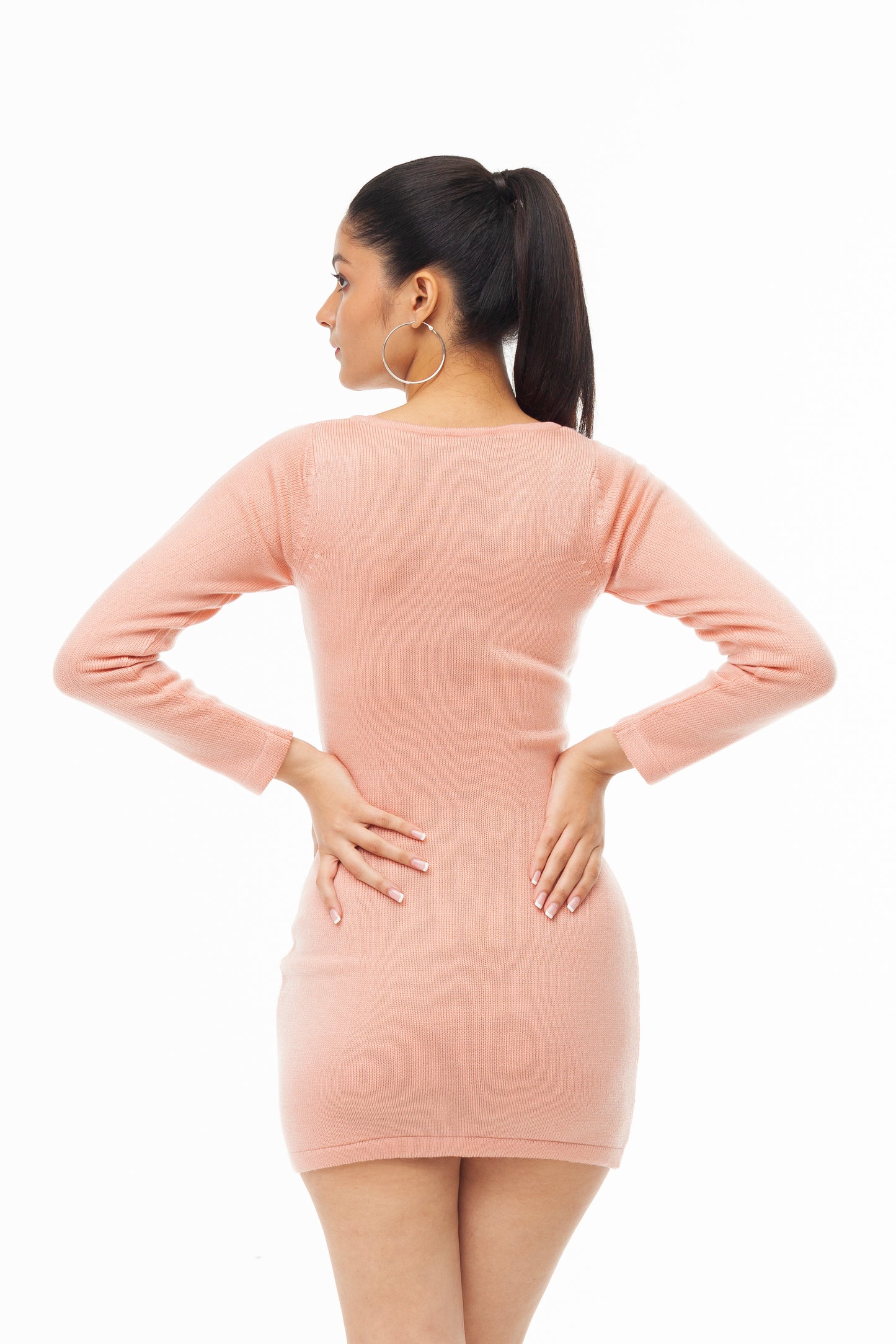 LIGHTPINK THE STANDOUT SQUARE NECK SHORT DRESS